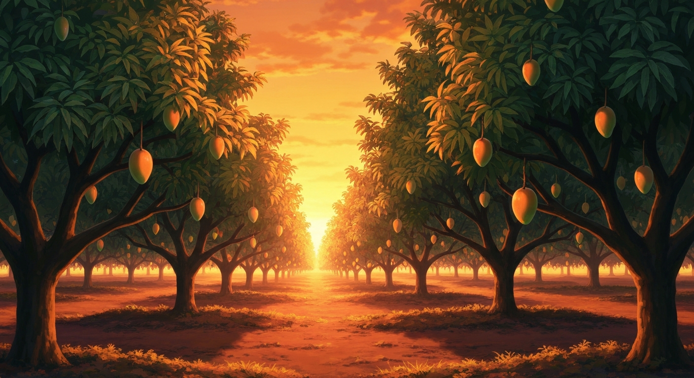 Los Frutales — golden hour in the mango orchards